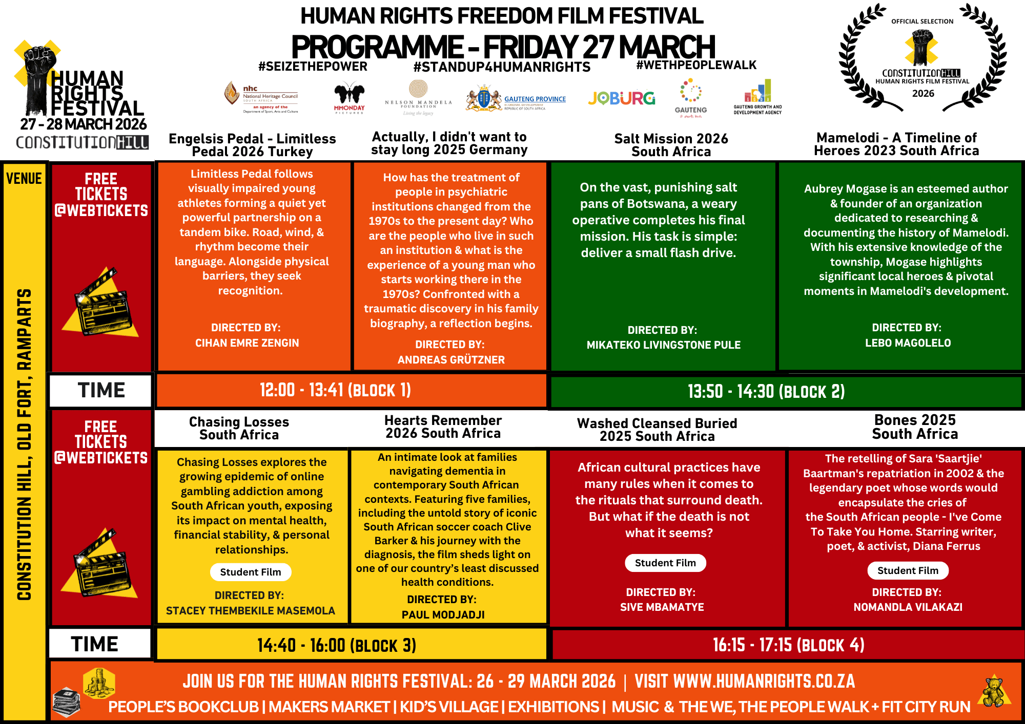 Programme Schedule | Human Rights Festival
