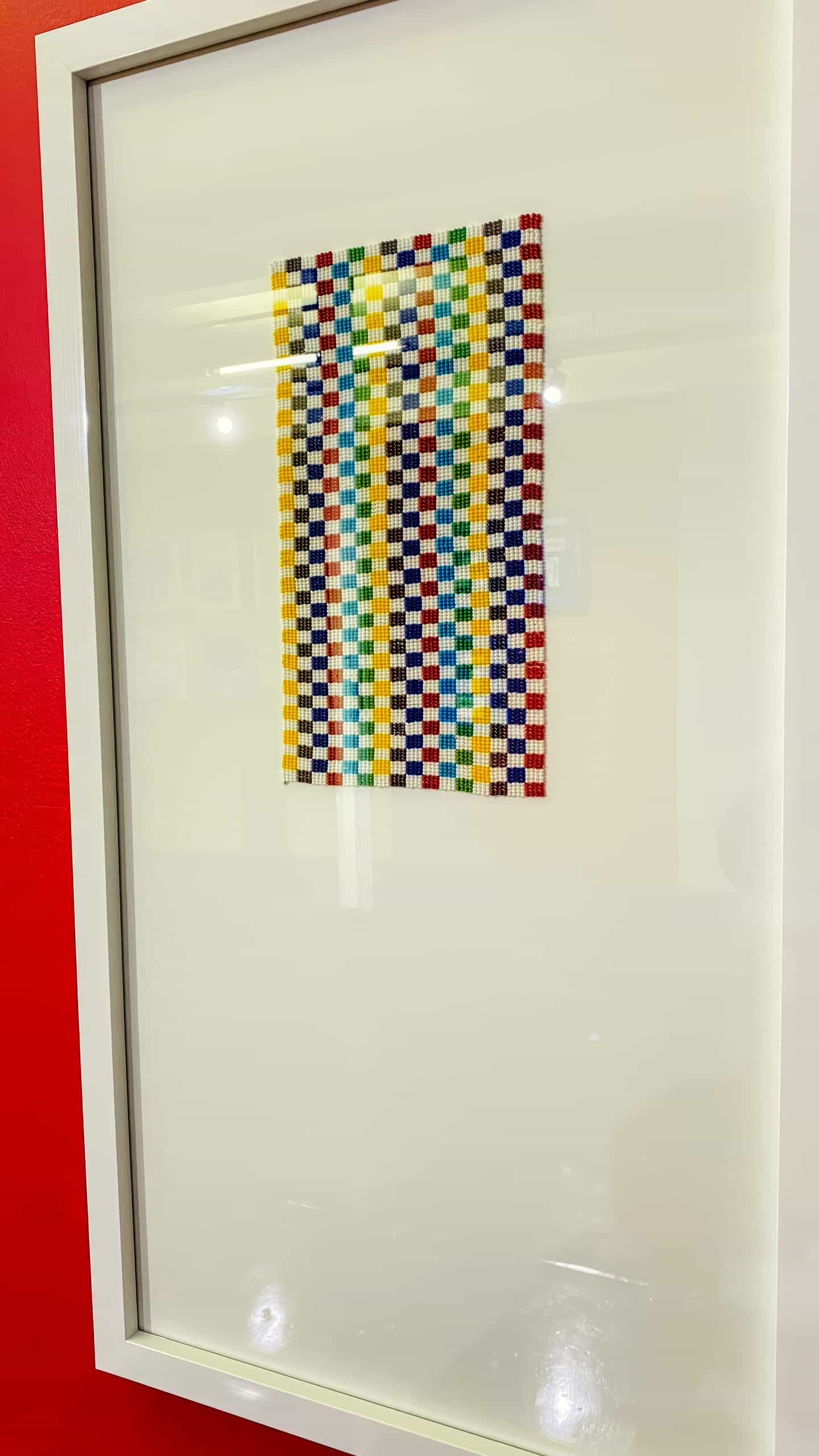A framed artwork titled 