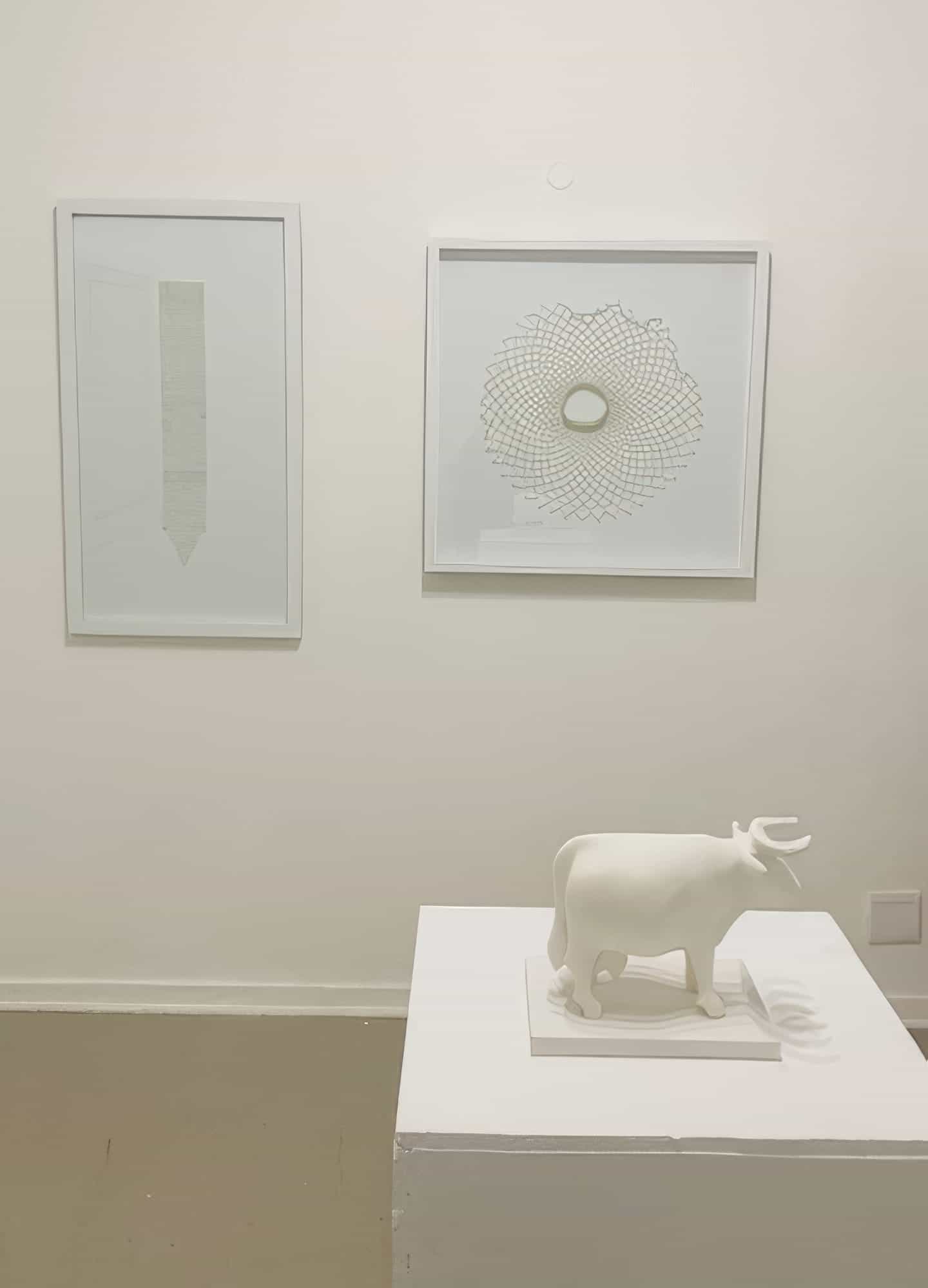 A minimalist gallery display, part of Contra.Joburg’s 