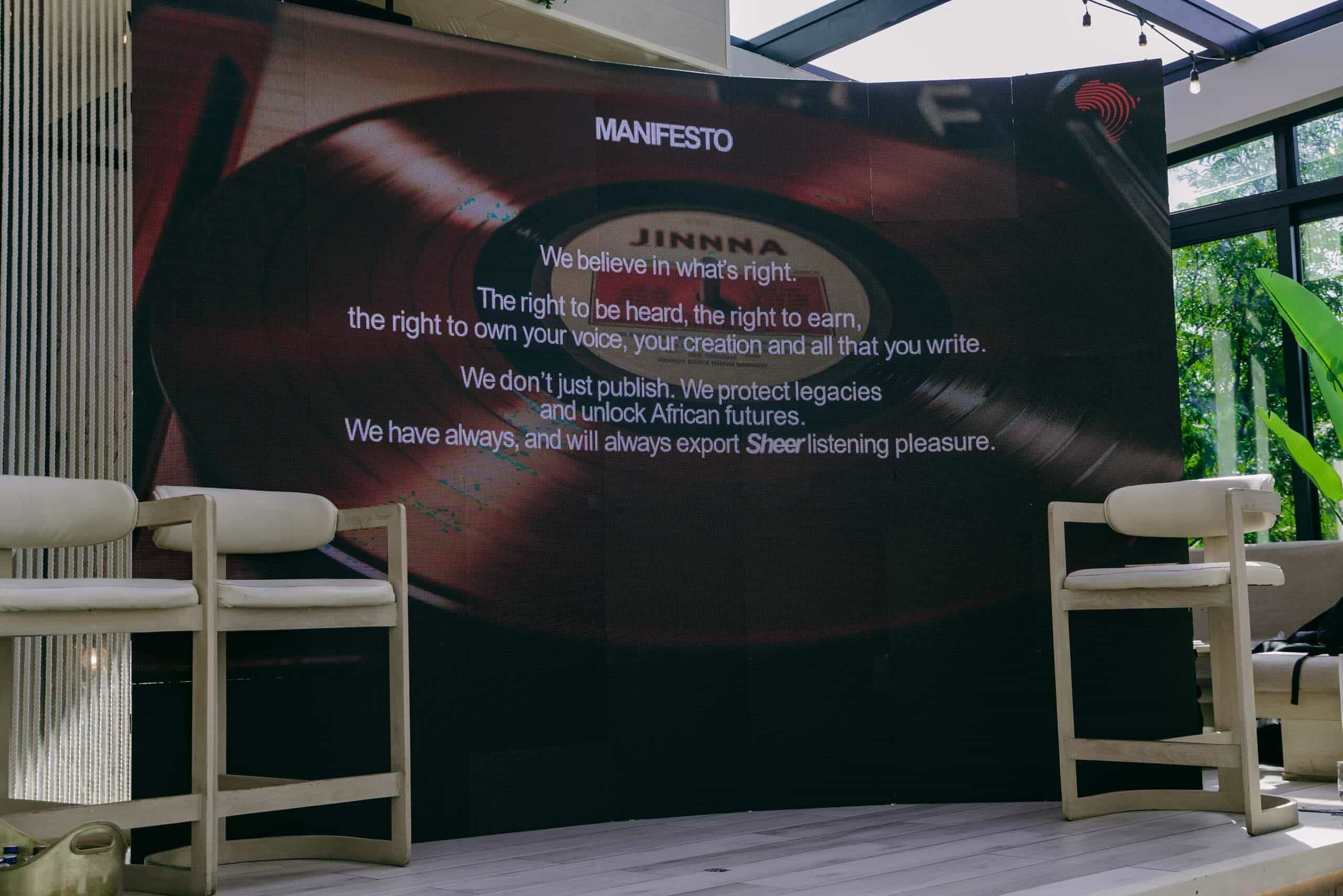 A large screen with 